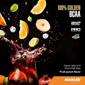 MAXLER - Maxler 100% Golden BCAA Powder Fruit Punch 30 Servicios 210Gr. - The Red Vitamin MX - Suplementos Alimenticios - {{ shop.shopifyCountryName }}