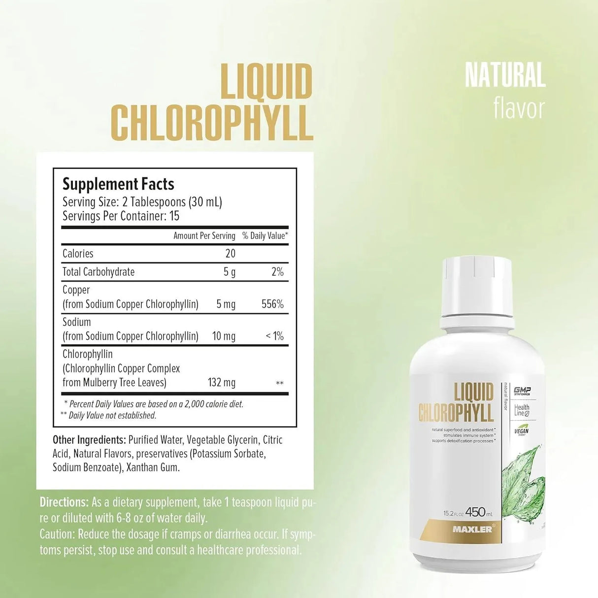 MAXLER - Maxler Chlorophyll Liquid Natural Flavor 450Ml. - The Red Vitamin MX - Suplementos Alimenticios - {{ shop.shopifyCountryName }}