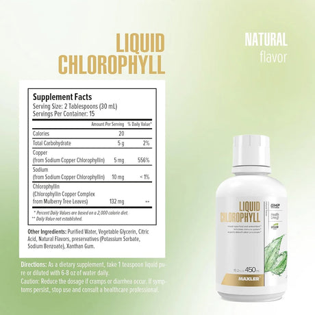 MAXLER - Maxler Chlorophyll Liquid Natural Flavor 450Ml. - The Red Vitamin MX - Suplementos Alimenticios - {{ shop.shopifyCountryName }}