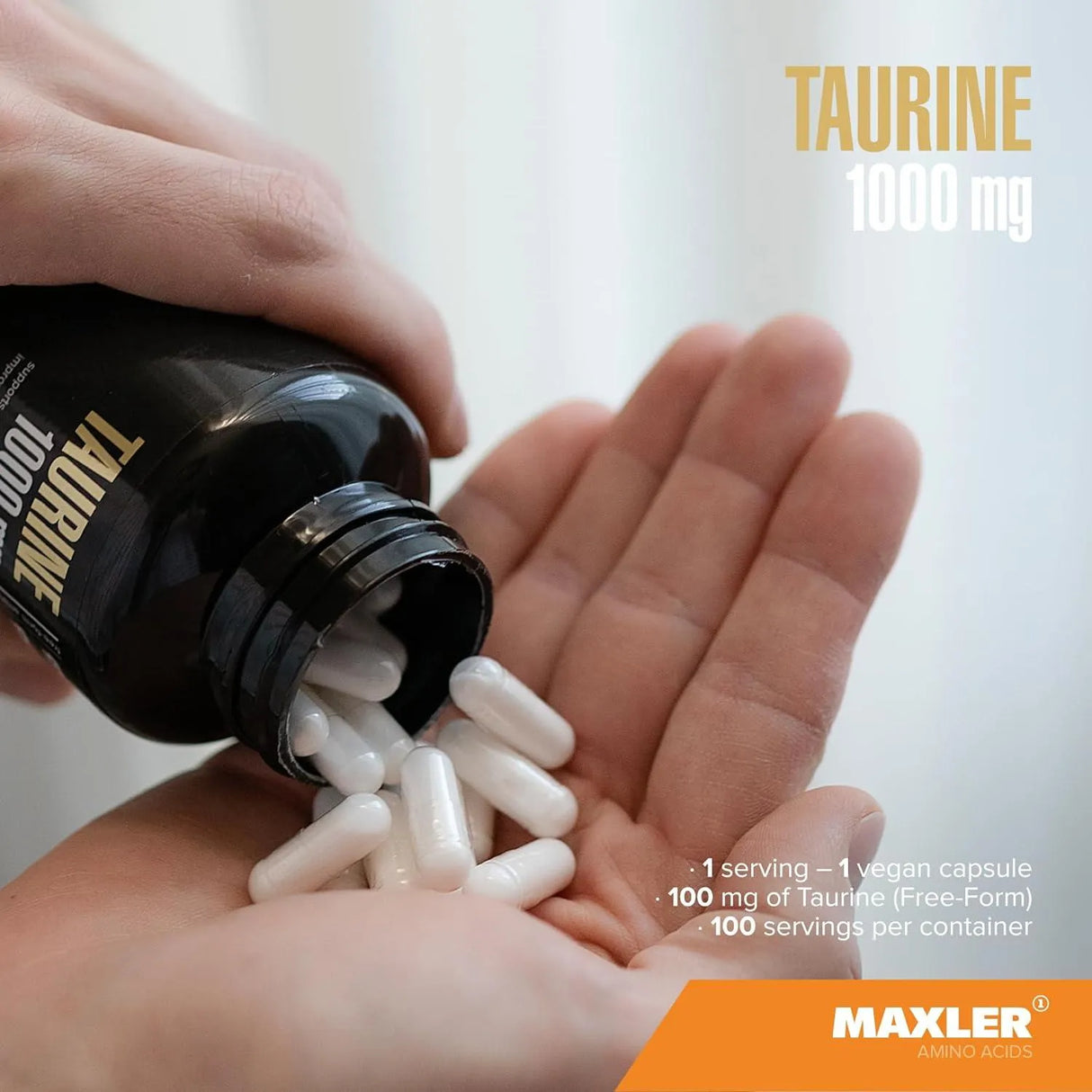 MAXLER - Maxler Taurine 1000Mg. 100 Capsulas - The Red Vitamin MX - Suplementos Alimenticios - {{ shop.shopifyCountryName }}