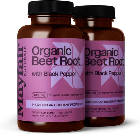 MAYFAIR - Mayfair Naturals USDA Organic Beet Root with Black Pepper 1350Mg. 120 Tabletas 2 Pack - The Red Vitamin MX - Suplementos Alimenticios - {{ shop.shopifyCountryName }}