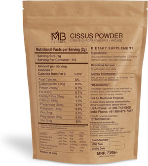 MB HERBALS - MB Herbals Cissus (Hadjod) Powder 227Gr. - The Red Vitamin MX - Suplementos Alimenticios - {{ shop.shopifyCountryName }}