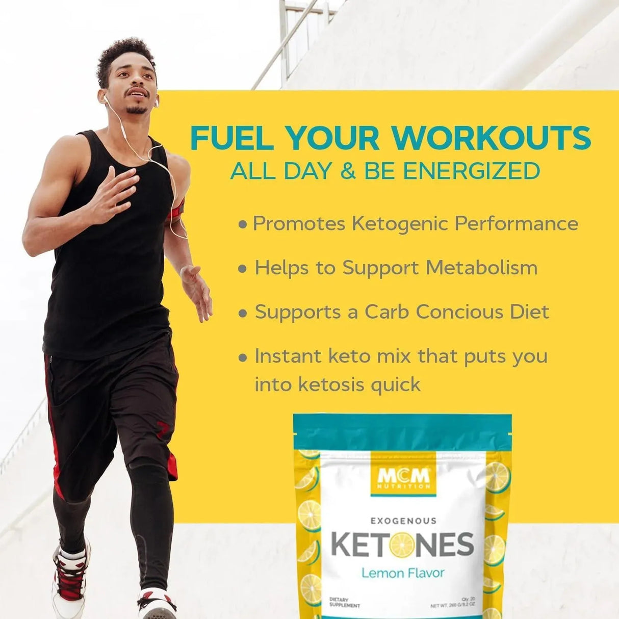 MCM NUTRITION - MCM Nutrition Exogenous Ketones Powder and BHB Caffeine Free Lemon 20 Paquetes - The Red Vitamin MX - Suplementos Alimenticios - {{ shop.shopifyCountryName }}