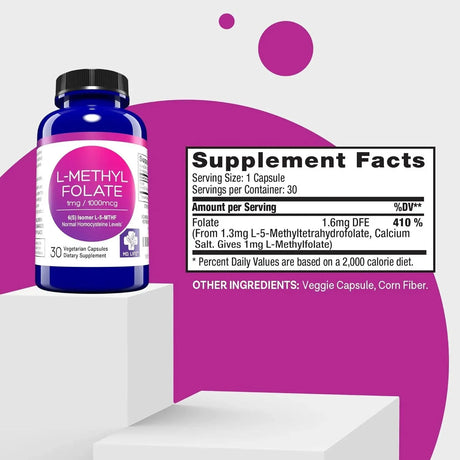 MD LIFE - MD Life L Methylfolate 1 Mg. 30 Capsulas - The Red Vitamin MX - Suplementos Alimenticios - {{ shop.shopifyCountryName }}