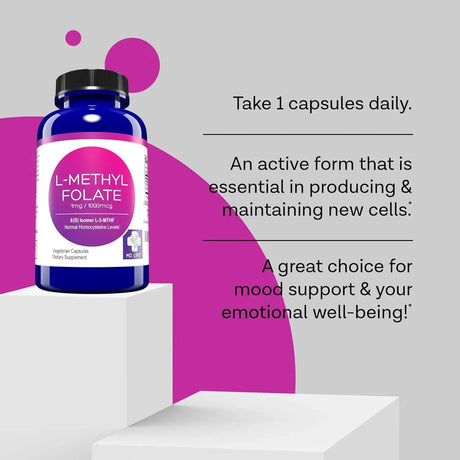 MD LIFE - MD Life L Methylfolate 1 Mg. 30 Capsulas - The Red Vitamin MX - Suplementos Alimenticios - {{ shop.shopifyCountryName }}