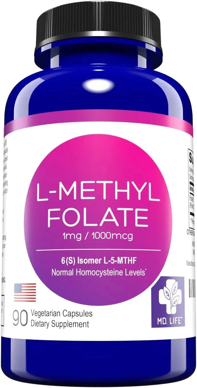 MD LIFE - MD Life L Methylfolate 1 Mg. 90 Capsulas - The Red Vitamin MX - Suplementos Alimenticios - {{ shop.shopifyCountryName }}
