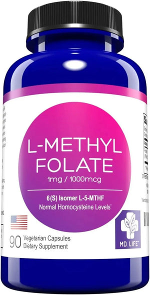 MD LIFE - MD Life L Methylfolate 1 Mg. 90 Capsulas - The Red Vitamin MX - Suplementos Alimenticios - {{ shop.shopifyCountryName }}