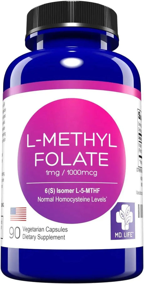 MD LIFE - MD Life L Methylfolate 1 Mg. 90 Capsulas - The Red Vitamin MX - Suplementos Alimenticios - {{ shop.shopifyCountryName }}