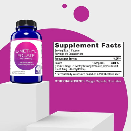 MD LIFE - MD Life L Methylfolate 1 Mg. 90 Capsulas - The Red Vitamin MX - Suplementos Alimenticios - {{ shop.shopifyCountryName }}