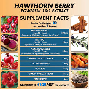 MECISCO - Mecisco Hawthorn Berry Extract Supplement 4105Mg. 60 Capsulas 2 Pack - The Red Vitamin MX - Suplementos Alimenticios - {{ shop.shopifyCountryName }}