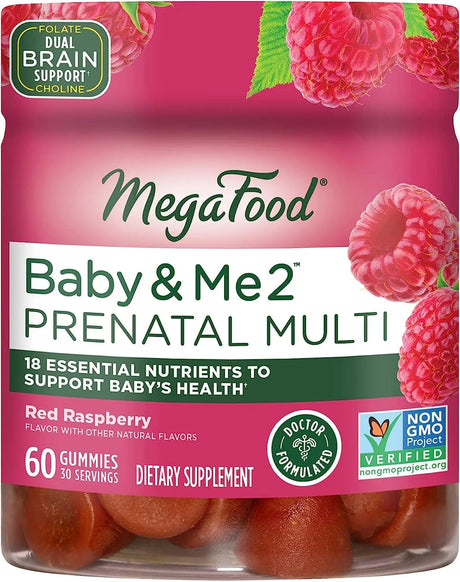 MEGAFOOD - MegaFood Baby & Me 2 Prenatal Multivitamin Gummies 60 Gomitas - The Red Vitamin MX - Suplementos Alimenticios - {{ shop.shopifyCountryName }}