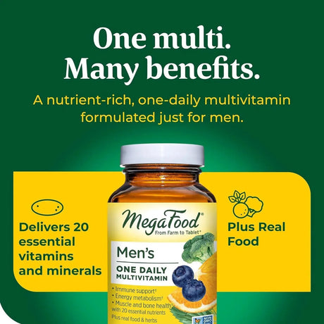 MEGAFOOD - MegaFood Men's One Daily 90 Tabletas - The Red Vitamin MX - Suplementos Alimenticios - {{ shop.shopifyCountryName }}