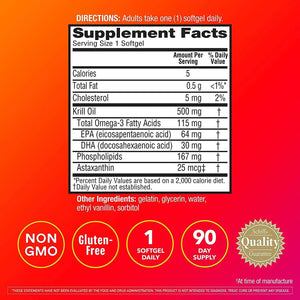 MEGARED - MegaRed Extra Strength Omega 3 Antarctic Krill Oil 500Mg. 90 Capsulas Blandas - The Red Vitamin MX - Suplementos Alimenticios - {{ shop.shopifyCountryName }}