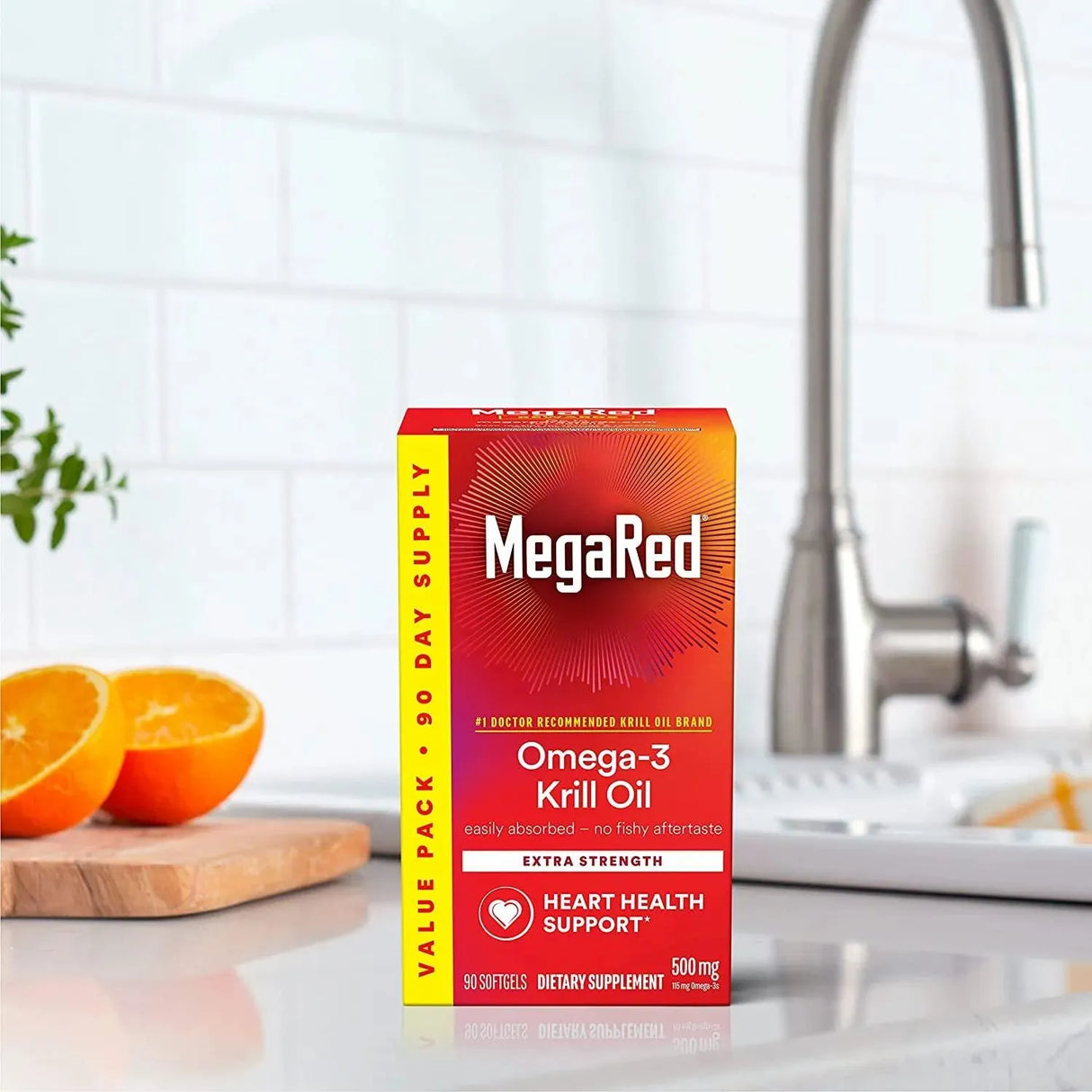 MEGARED - MegaRed Extra Strength Omega 3 Antarctic Krill Oil 500Mg. 90 Capsulas Blandas - The Red Vitamin MX - Suplementos Alimenticios - {{ shop.shopifyCountryName }}