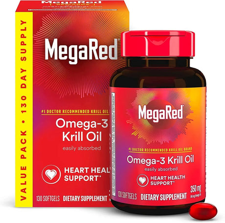 MEGARED - MegaRed Omega 3 Antarctic Krill Oil 350Mg. 130 Capsulas Blandas - The Red Vitamin MX - Suplementos Alimenticios - {{ shop.shopifyCountryName }}