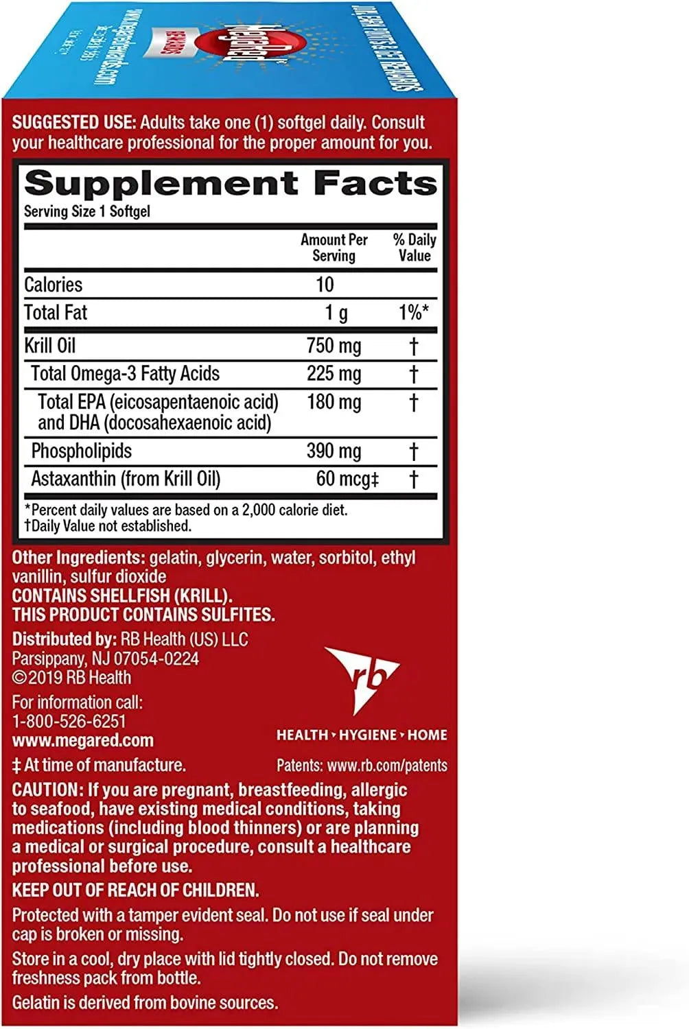 MEGARED - MegaRed Ultra Concentrate Omega 3 Antarctic Krill Oil 750Mg. 80 Capsulas Blandas - The Red Vitamin MX - Suplementos Alimenticios - {{ shop.shopifyCountryName }}