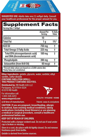 MEGARED - MegaRed Ultra Concentrate Omega 3 Antarctic Krill Oil 750Mg. 80 Capsulas Blandas - The Red Vitamin MX - Suplementos Alimenticios - {{ shop.shopifyCountryName }}