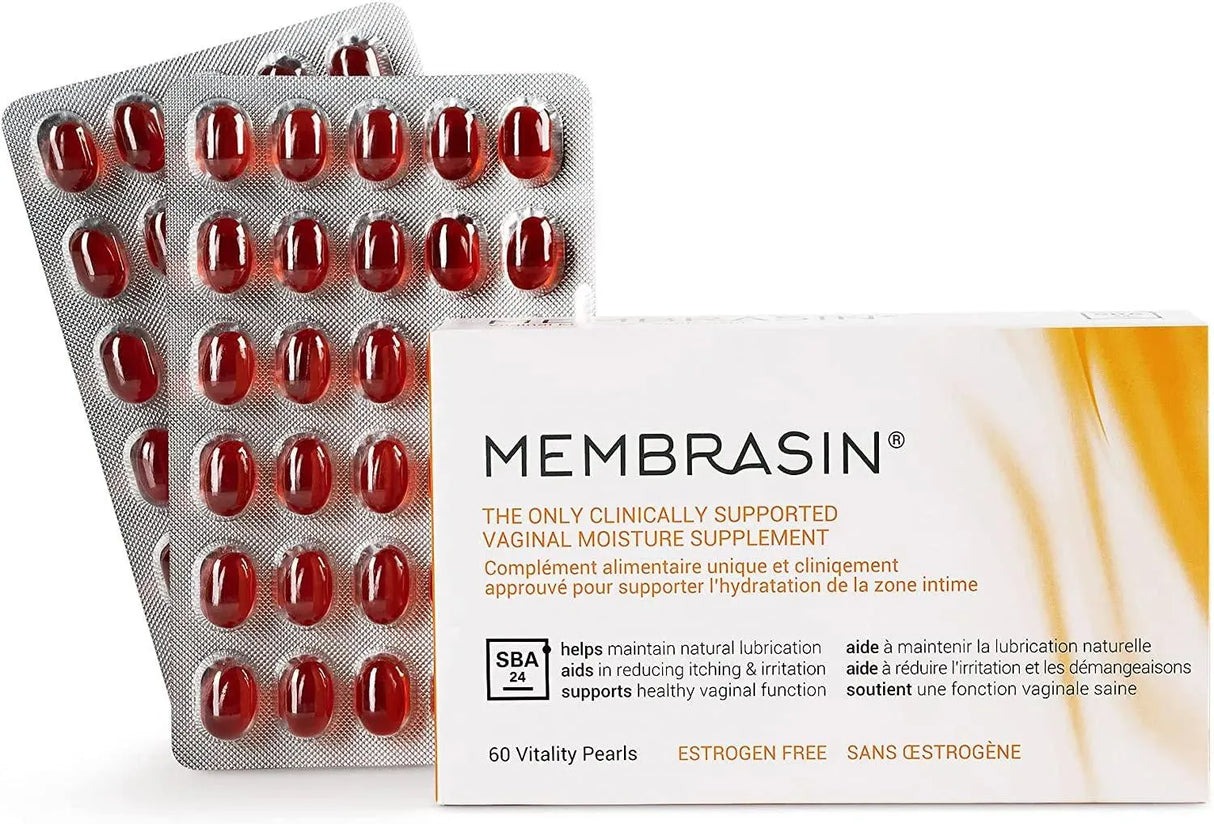 MEMBRASIN - Membrasin Vitality Pearls Estrogen-Free Feminine Moisture Oral Supplement 60 Capsulas Blandas - The Red Vitamin MX - Suplemento De Humedad Vaginal - {{ shop.shopifyCountryName }}