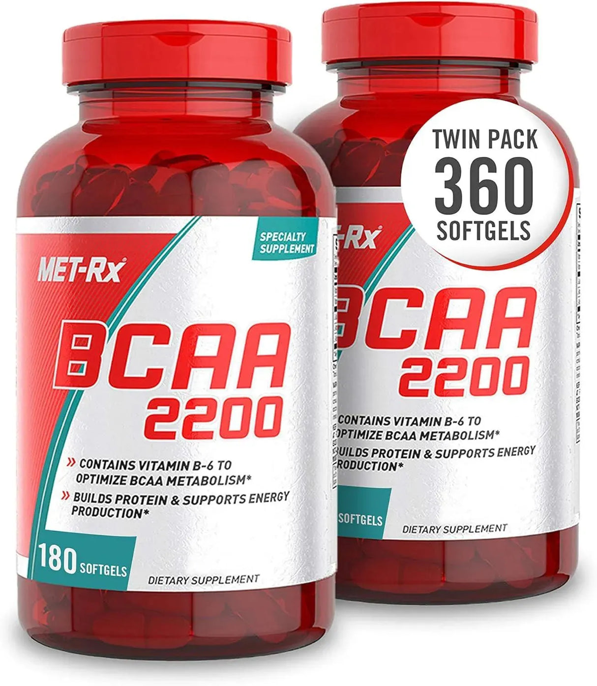 MET-RX - MET-Rx BCAA 2200 Amino Acid 180 Capsulas Blandas 2 Pack - The Red Vitamin MX - Suplementos Alimenticios - {{ shop.shopifyCountryName }}