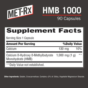 MET-RX - MET-Rx HMB 1000 90 Capsulas - The Red Vitamin MX - Suplementos Alimenticios - {{ shop.shopifyCountryName }}