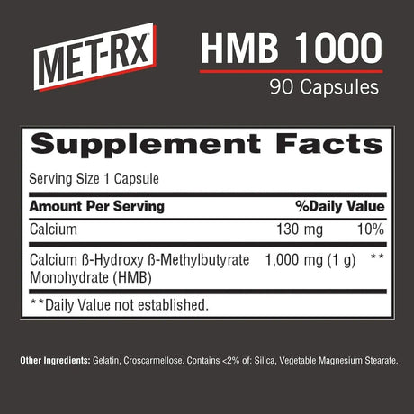 MET-RX - MET-Rx HMB 1000 90 Capsulas - The Red Vitamin MX - Suplementos Alimenticios - {{ shop.shopifyCountryName }}
