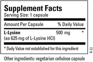 METABOLIC MANTENANCE - Metabolic Maintenance L-Lysine - Pure 500Mg. 100 Capsulas - The Red Vitamin MX - Suplementos Alimenticios - {{ shop.shopifyCountryName }}