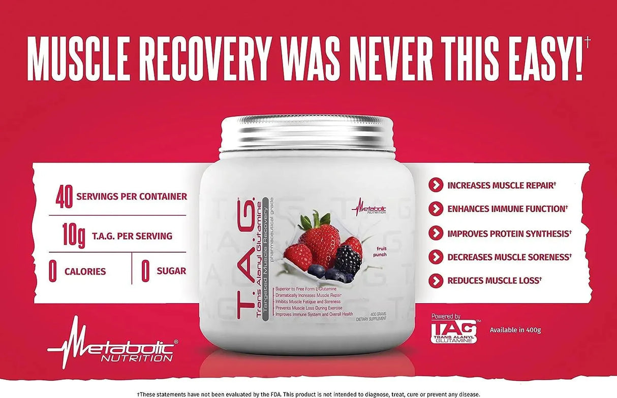 METABOLIC NUTRITION - Metabolic Nutrition Trans Alanyl Glutamine 40 Servicios 400Gr. Unflavored - The Red Vitamin MX - Suplementos Alimenticios - {{ shop.shopifyCountryName }}