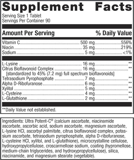 METAGENICS - Metagenics Ultra Potent-C Vitamin C 500Mg. 90 Capsulas - The Red Vitamin MX - Suplementos Alimenticios - {{ shop.shopifyCountryName }}