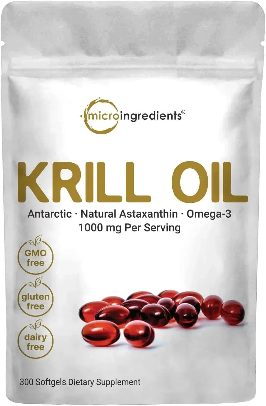 MICRO INGREDIENTS - Micro Ingredients Antarctic Krill Oil Supplement 1000Mg. 300 Capsulas Blandas - The Red Vitamin MX - Suplementos Alimenticios - {{ shop.shopifyCountryName }}