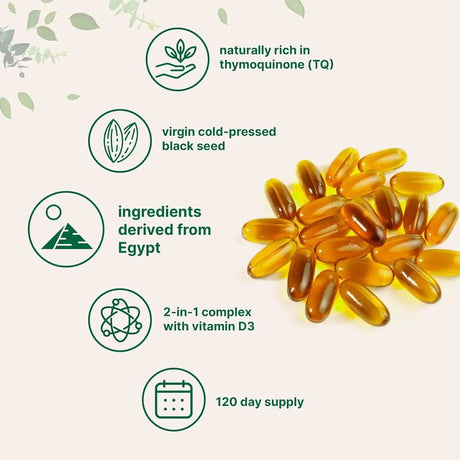 MICRO INGREDIENTS - Micro Ingredients Black Seed Oil 2000Mg. with Vitamin D3 240 Capsulas Blandas - The Red Vitamin MX - Suplementos Alimenticios - {{ shop.shopifyCountryName }}
