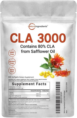 MICRO INGREDIENTS - Micro Ingredients CLA Supplements 3000Mg. 300 Capsulas Blandas - The Red Vitamin MX - Suplementos Alimenticios - {{ shop.shopifyCountryName }}