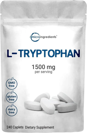 MICRO INGREDIENTS - Micro Ingredients L-Tryptophan 1500Mg. 240 Capsulas - The Red Vitamin MX - Suplementos Alimenticios - {{ shop.shopifyCountryName }}