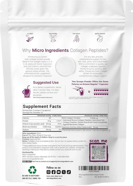 MICRO INGREDIENTS - Micro Ingredients Multi Collagen Protein Powder - The Red Vitamin MX - Suplementos Alimenticios - {{ shop.shopifyCountryName }}