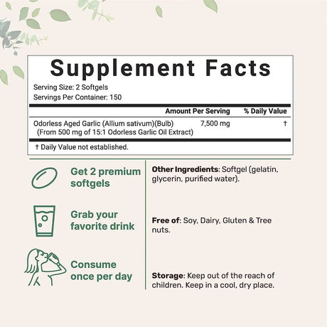 MICRO INGREDIENTS - Micro Ingredients Odorless Garlic 7500Mg. 300 Capsulas Blandas - The Red Vitamin MX - Suplementos Alimenticios - {{ shop.shopifyCountryName }}