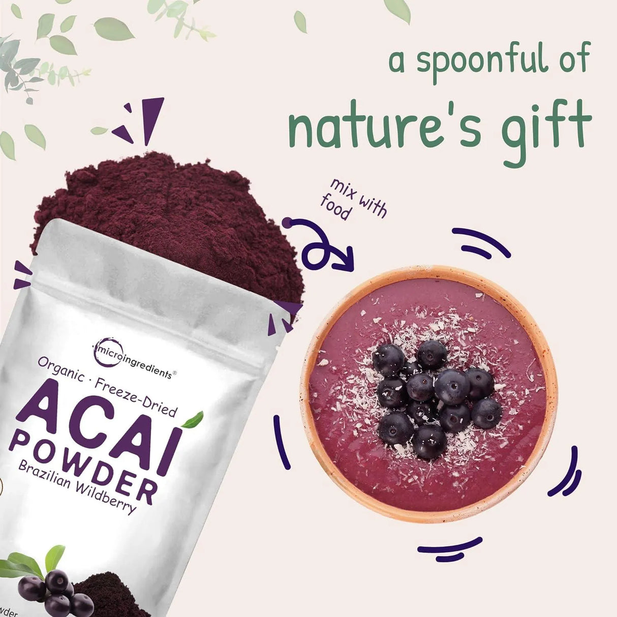 MICRO INGREDIENTS - Micro Ingredients Organic Acai Powder 227Gr. - The Red Vitamin MX - Suplementos Alimenticios - {{ shop.shopifyCountryName }}