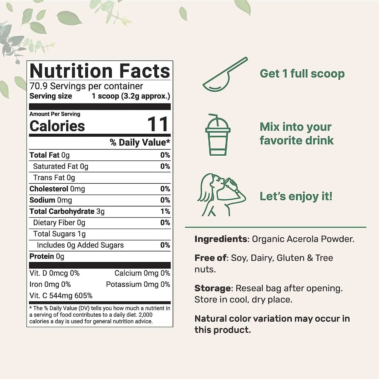 MICRO INGREDIENTS - Micro Ingredients Organic Acerola Powder 227Gr. 2 Pack - The Red Vitamin MX - Suplementos Alimenticios - {{ shop.shopifyCountryName }}