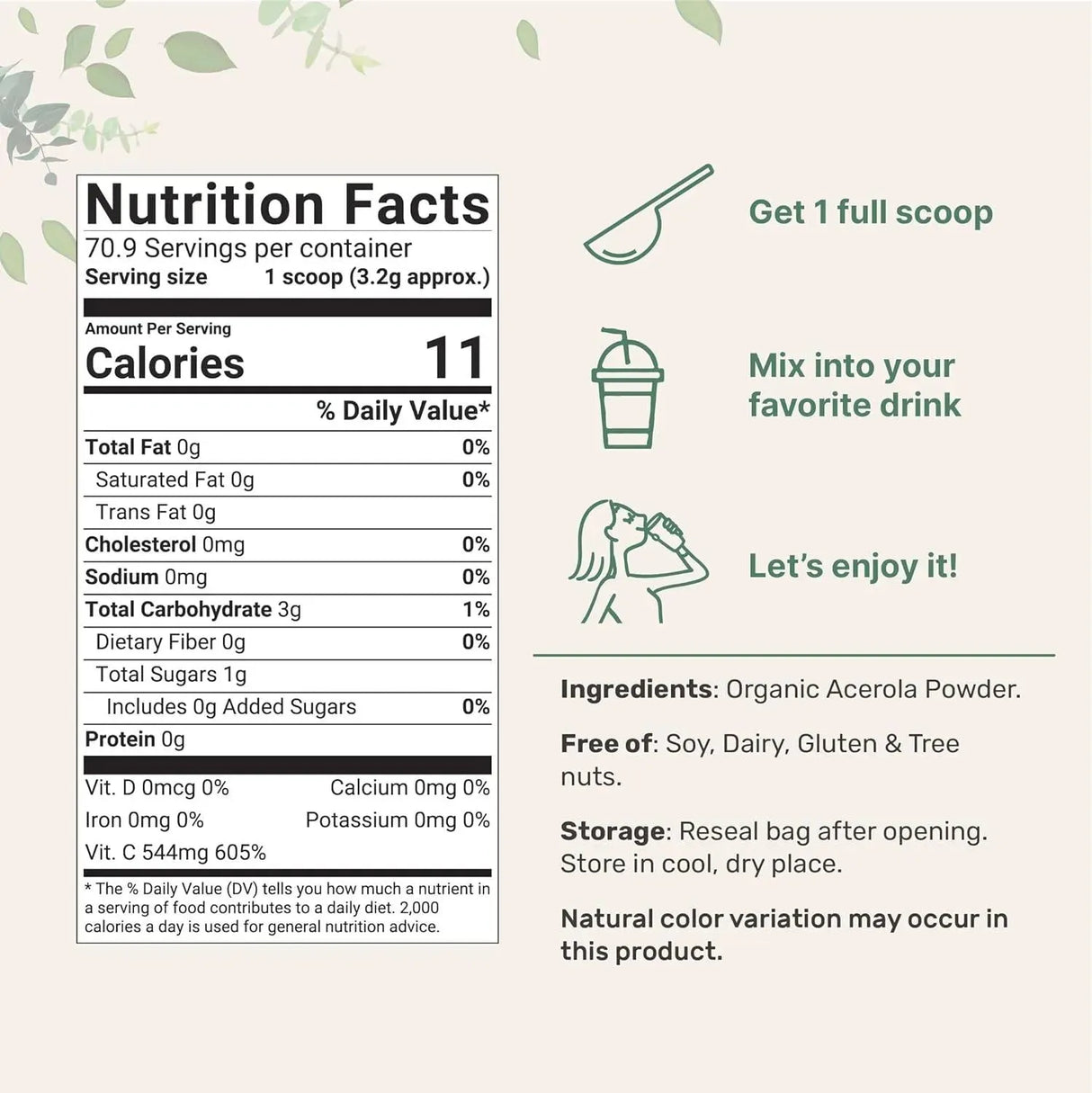MICRO INGREDIENTS - Micro Ingredients Organic Acerola Powder 227Gr. - The Red Vitamin MX - Suplementos Alimenticios - {{ shop.shopifyCountryName }}