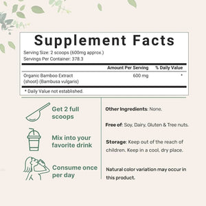 MICRO INGREDIENTS - Micro Ingredients Organic Bamboo Extract Powder 227Gr. - The Red Vitamin MX - Suplementos Alimenticios - {{ shop.shopifyCountryName }}