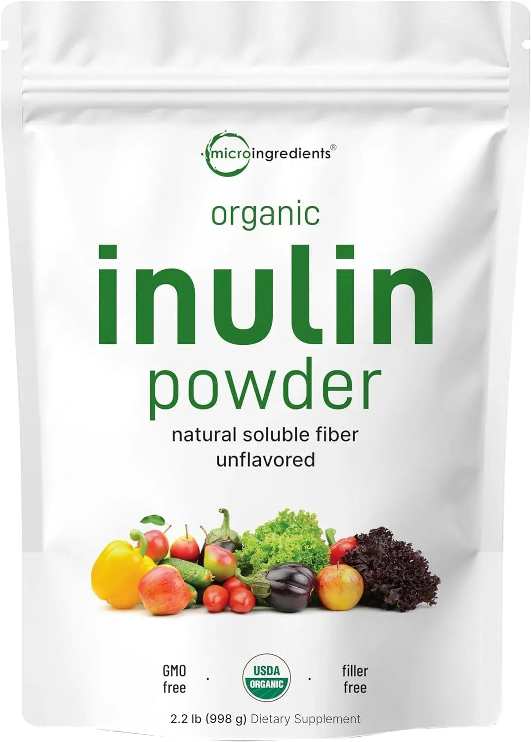 MICRO INGREDIENTS - Micro Ingredients Organic Inulin FOS Powder 998Gr. - The Red Vitamin MX - Suplementos Alimenticios - {{ shop.shopifyCountryName }}