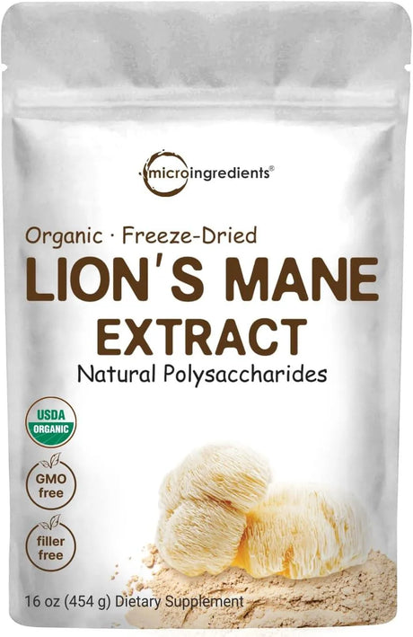 MICRO INGREDIENTS - Micro Ingredients Organic Lions Mane Mushroom Supplement Powder 454Gr. - The Red Vitamin MX - Suplementos Alimenticios - {{ shop.shopifyCountryName }}