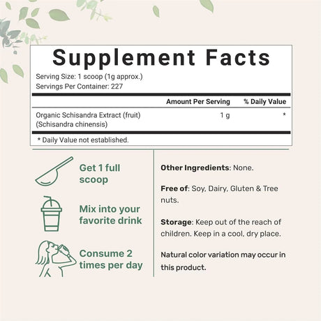 MICRO INGREDIENTS - Micro Ingredients Organic Schisandra Extract Powder 227Gr. - The Red Vitamin MX - Suplementos Alimenticios - {{ shop.shopifyCountryName }}