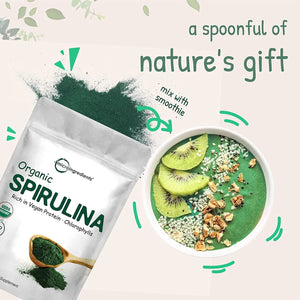 MICRO INGREDIENTS - Micro Ingredients Organic Spirulina Powder 454Gr. - The Red Vitamin MX - Suplementos Alimenticios - {{ shop.shopifyCountryName }}