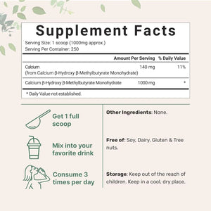 MICRO INGREDIENTS - Micro Ingredients Pure HMB Powder 250Gr. - The Red Vitamin MX - Suplementos Alimenticios - {{ shop.shopifyCountryName }}