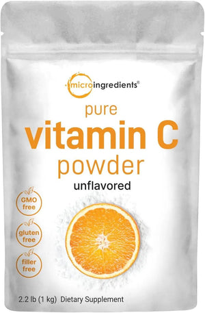 MICRO INGREDIENTS - Micro Ingredients Pure Vitamin C Crystal Powder 1Kg. - The Red Vitamin MX - Suplementos Alimenticios - {{ shop.shopifyCountryName }}