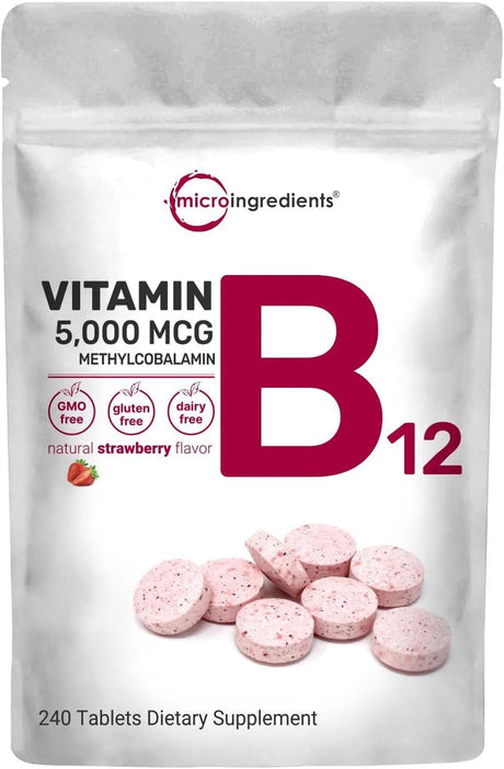 MICRO INGREDIENTS - Micro Ingredients Vitamin B12 5000mcg 240 Tabletas - The Red Vitamin MX - Suplementos Alimenticios - {{ shop.shopifyCountryName }}