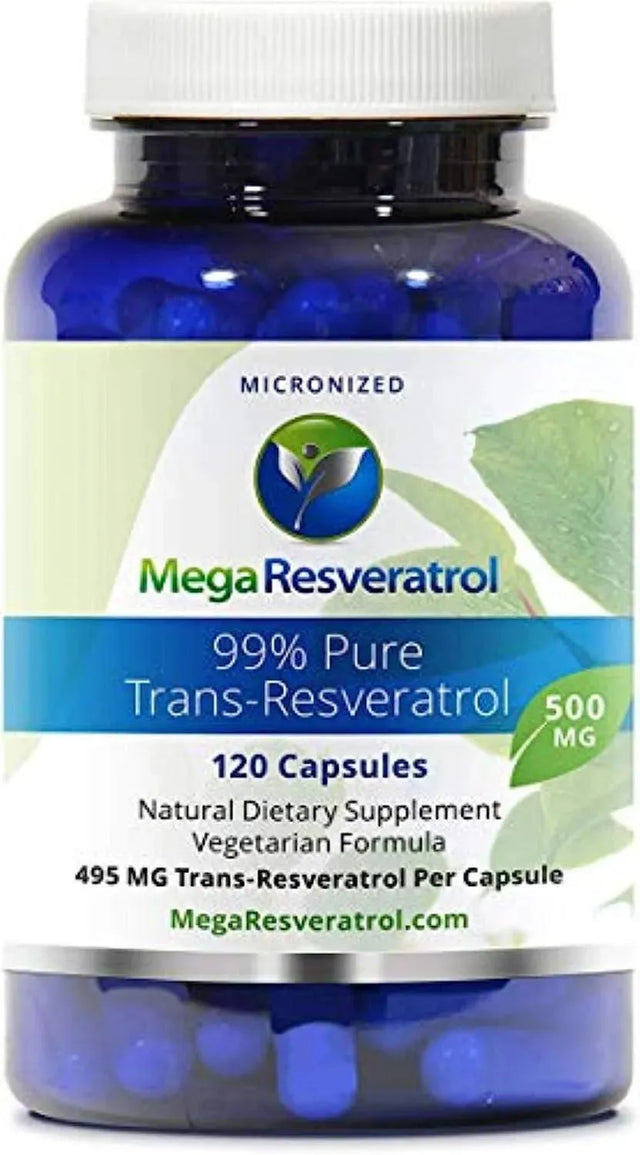 MICRONIZED - Micronized Mega Resveratrol Pharmaceutical Grade 99% Pure 500Mg. 120 Capsulas - The Red Vitamin MX - Suplementos Alimenticios - {{ shop.shopifyCountryName }}