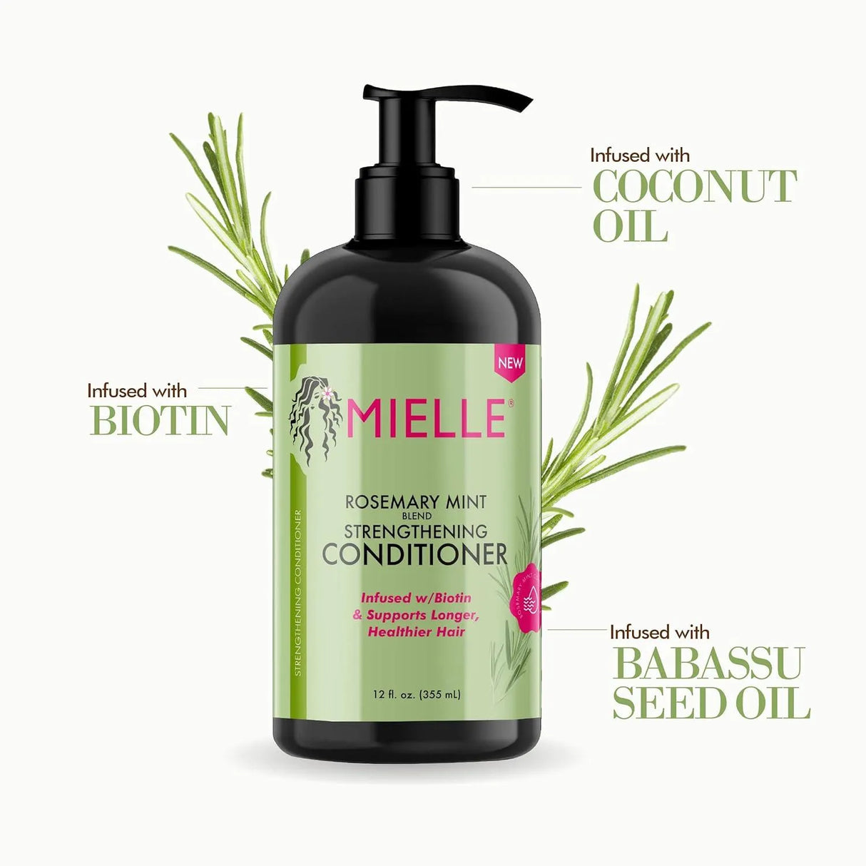 MIELLE - Mielle Organics Rosemary Mint Strengthening Conditioner with Biotin 355Ml. - The Red Vitamin MX - Acondicionador Para Cabello - {{ shop.shopifyCountryName }}