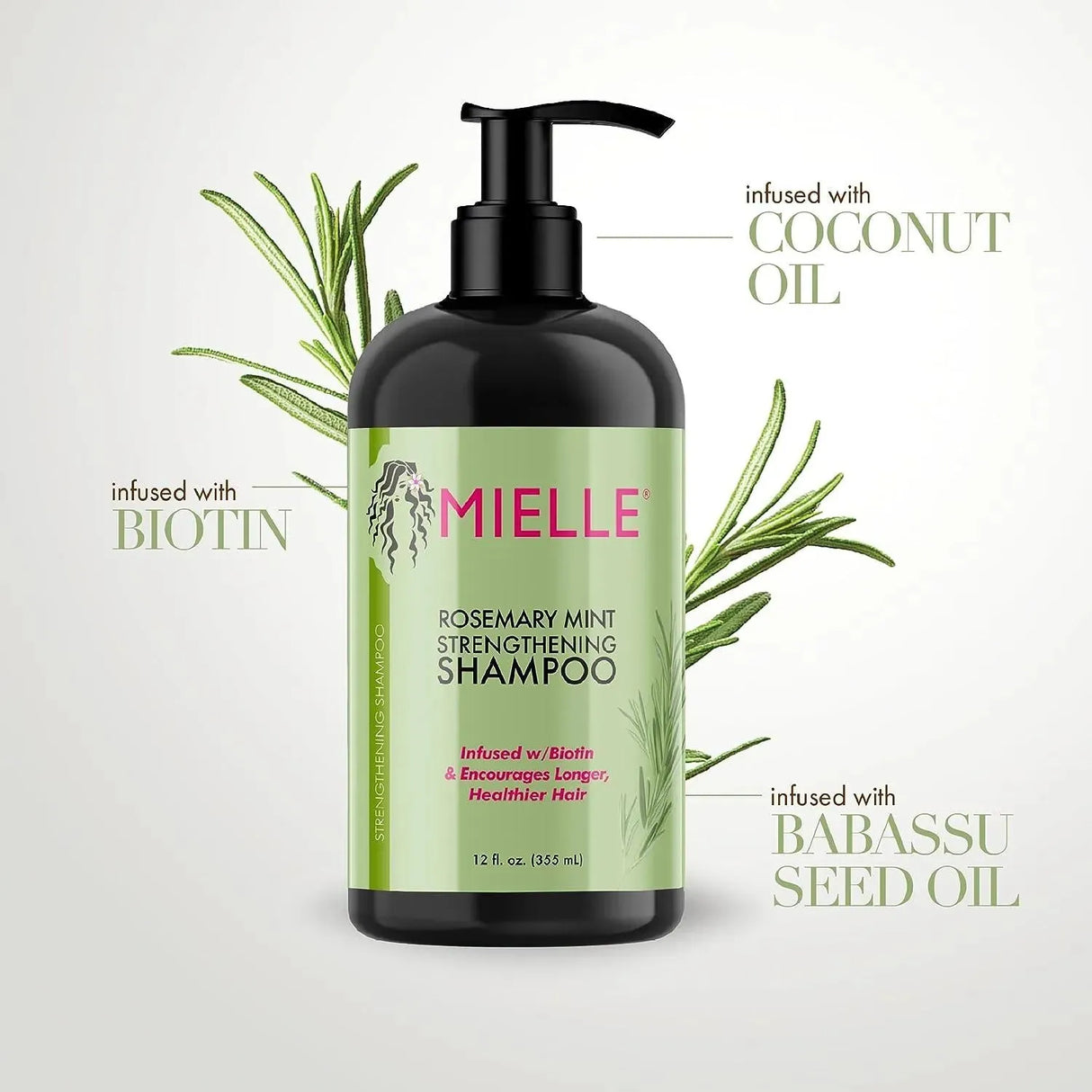 MIELLE - Mielle Organics Rosemary Mint Strengthening Shampoo 355Ml. - The Red Vitamin MX - Shampoo Para Cabello - {{ shop.shopifyCountryName }}