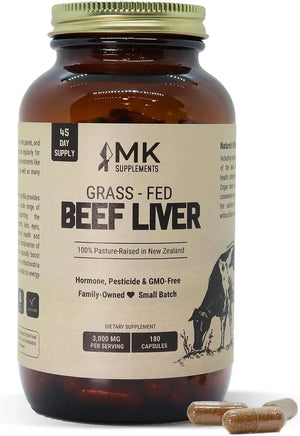 MK SUPPLEMENTS - MK Supplements Grass Fed Beef Liver 3000Mg. 300 Capsulas - The Red Vitamin MX - Suplementos Alimenticios - {{ shop.shopifyCountryName }}