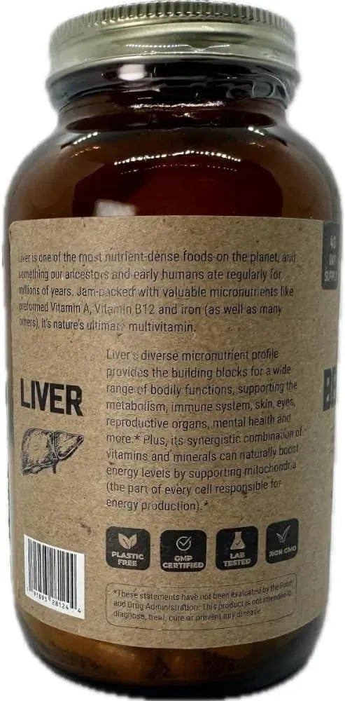 MK SUPPLEMENTS - MK Supplements Grass Fed Beef Liver 3000Mg. 300 Capsulas - The Red Vitamin MX - Suplementos Alimenticios - {{ shop.shopifyCountryName }}